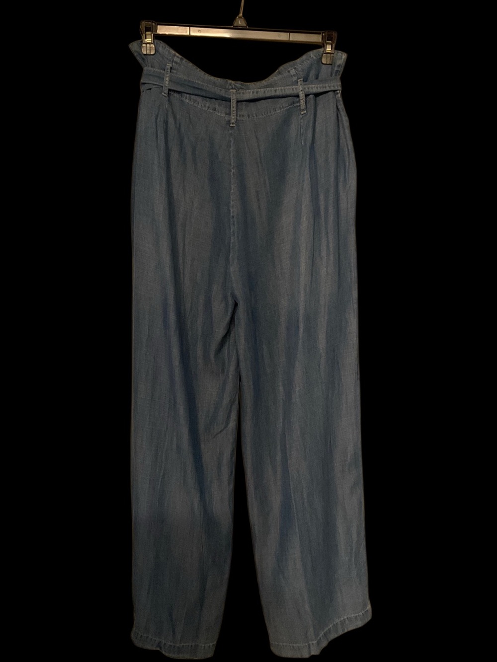 Rock & Indigo Paperbag Wide-Leg Chambray Pants - Picture 2 of 5